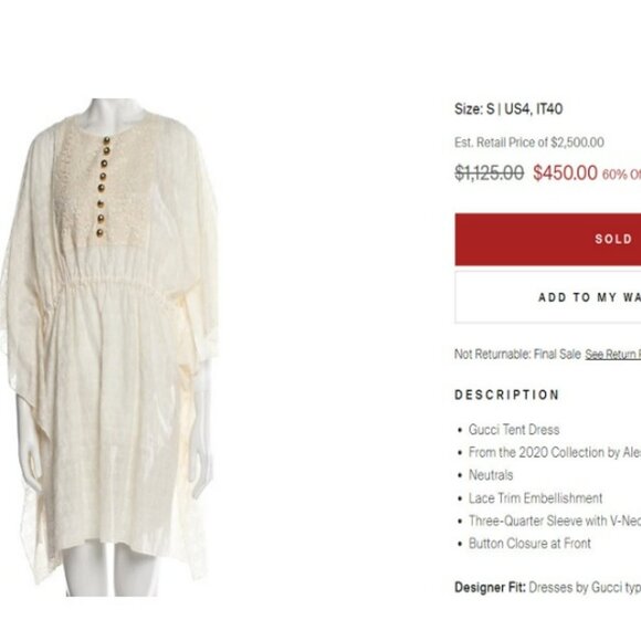 Authentic GUCCI | Ivory GG & FLOWER EMBROIDERED Short Summer DRESS & SLIP - Picture 10 of 10